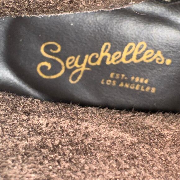 Seychelles Womens Distressed Taupe Genuine Leather Riding Boots Low Heel Size 6 - Picture 7 of 8